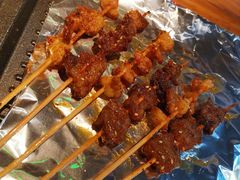 牛肉串-路边摊小炉子烧烤