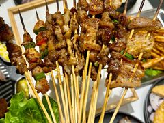 -山野的朋友露营炭火烤肉