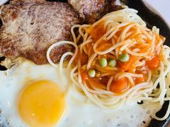 意面煎蛋牛排套餐-豪客来牛排(红豆万花城店)
