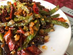 干煸豆角-回头客餐厅·家的味道农家菜·虹鳟鱼·铁锅炖(雁栖湖店)