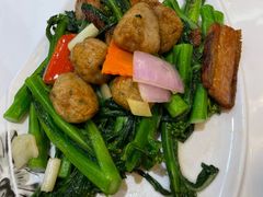菜心烧肉炒鲮鱼球-广州酒家(昌岗地铁站店)