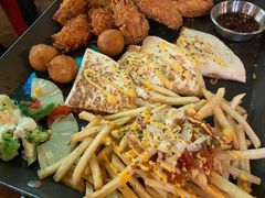 烤肉泡菜馅饼-包装马车·韩国料理·포장마차