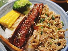 牛肉鳗蒲烧双拼丼-渔寿司·日本料理(艾尚天地店)
