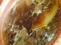 被捞完的蝎子锅-香满锅老北京羊蝎子火锅·家常菜(新街口店)