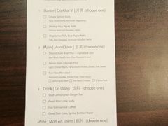 Menu-chom chom