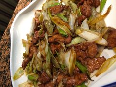 葱爆鲜鹿肉-乔家满族八大碗(流水沟店)