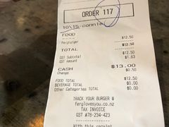 账单-Fergburger(皇后镇店)