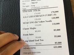 账单-Le Chalet Dalat