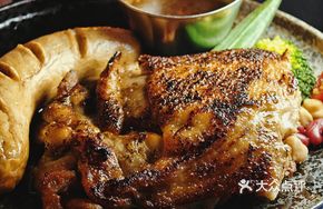 French Chicken Cutlet with German Sausage