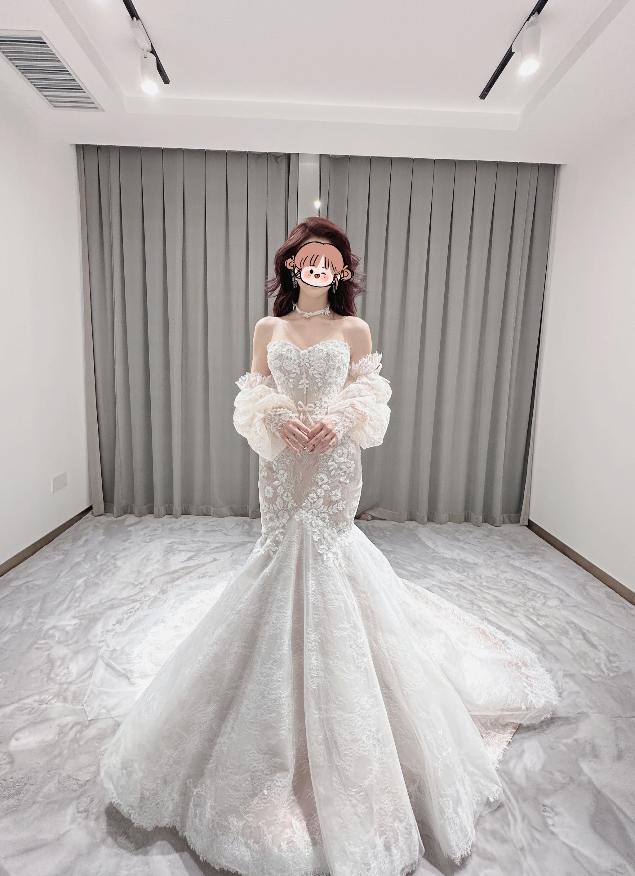 抹胸鱼尾裙s身材