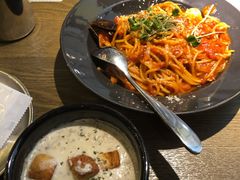 日式辣海鲜意面-机器人火炉披萨