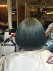 剪裁后 蓝灰色 18号技师 11号老师作品-东时烫染造型·Hair Salon