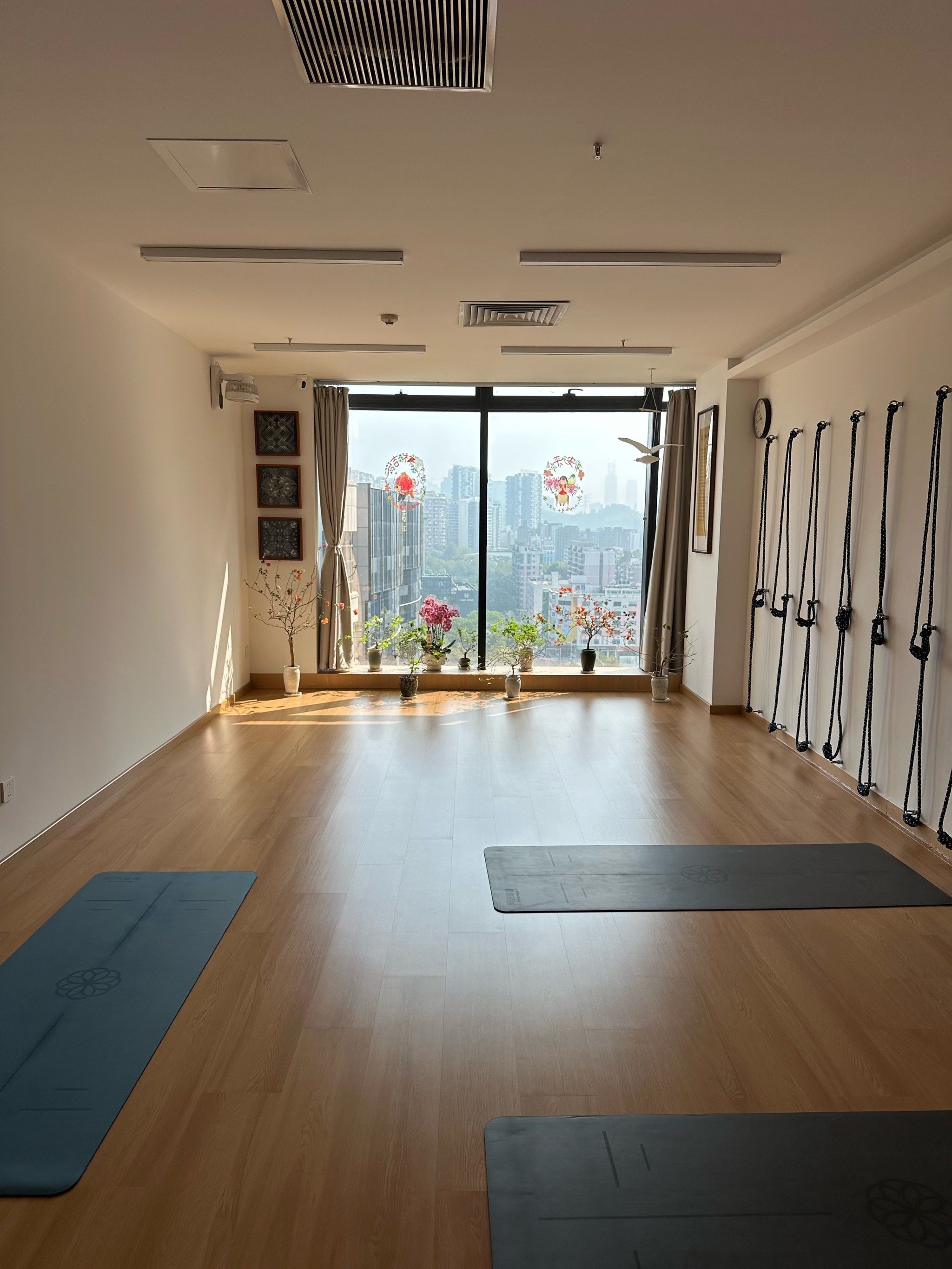 瑜伽室的悠闲时光