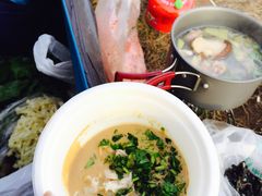 晚饭，垃圾不要乱扔哦！-海坨山