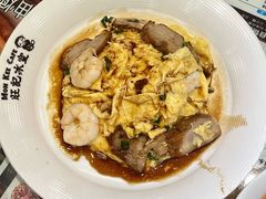 虾仁叉烧双拼滑蛋饭-旺记冰室(九龙中心大厦店)