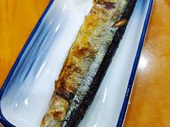 烤秋刀鱼单点-银子铁板烧料理自助餐(人民广场店)
