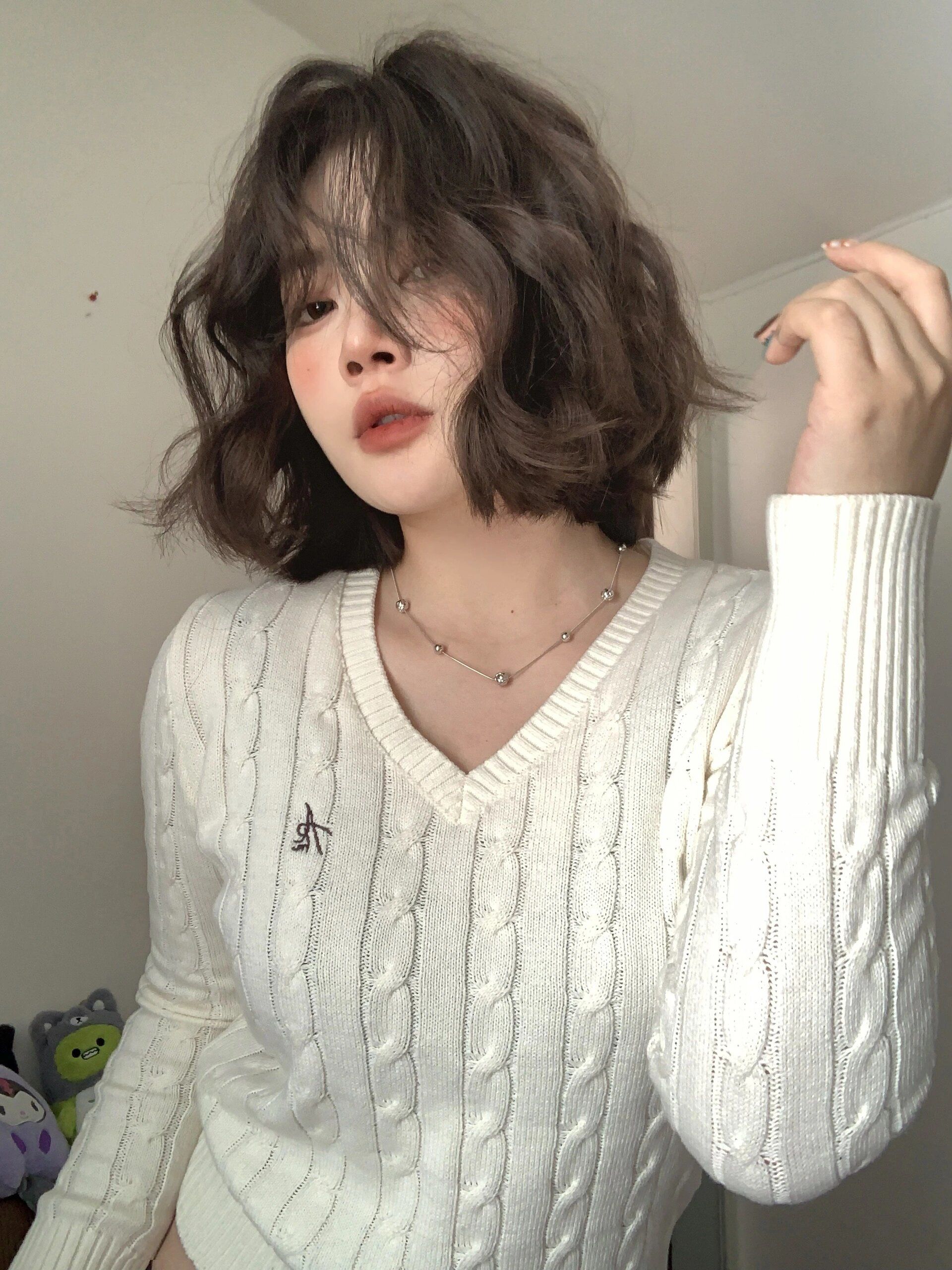 短发方圆脸🥥慵懒空气感卷发～#蓬松