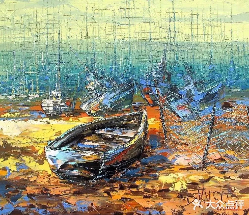 用刮刀作画，这位是高手！[礼花][礼花][礼花]