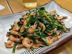 韭菜炒小河虾-烧肉馆(古北水镇景区店)