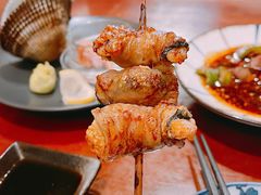 鸡皮卷虾串-樱の花亭日本料理店