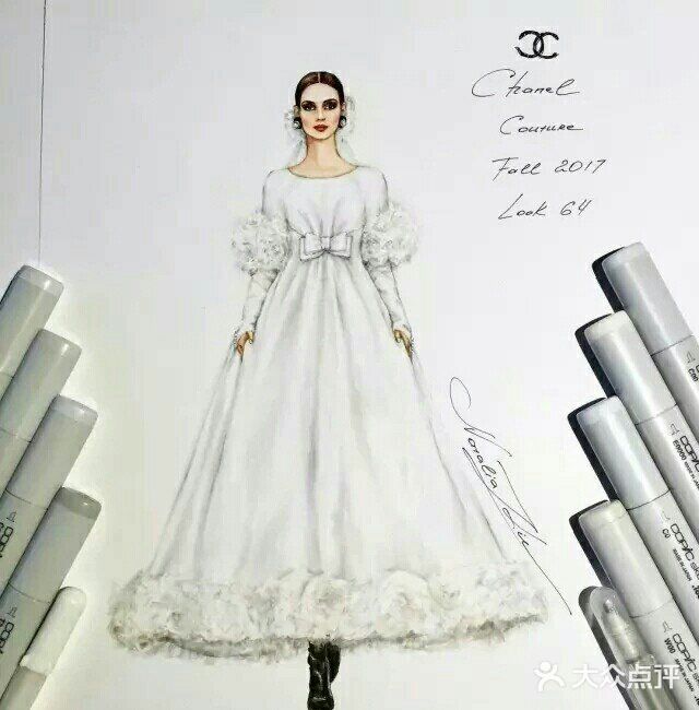 当婚纱👰碰上手绘，所有女生都会沉醉[色]