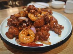 椒香虾仁爆鸡球-陈傻子餐厅(世纪都会店)