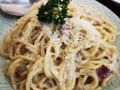 火腿蘑菇奶面-后厨意餐La Cucina(外交公寓店)
