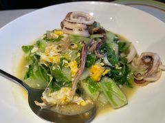 笔管鱼小白菜-开海·红岛海鲜虾水饺(石老人店)