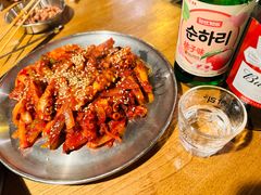 炒鱿鱼-包装马车·韩国料理·포장마차