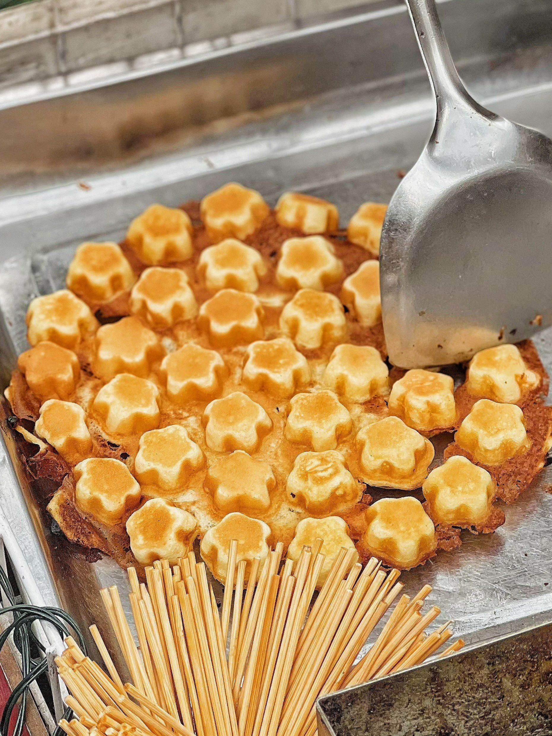 美食现场|小时候最爱的梅花蛋糕