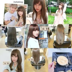 奶茶色 没有漂也染出来 店长特别技术-icare美发沙龙