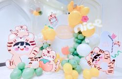 -11 Baby百日宴生日气球创意布置