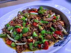 小炒黄牛肉-陈先进鱼馆·地道农家菜(萧山奥体店)