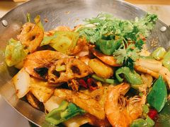 干锅基围虾-吴越荣记苏州菜·松鼠桂鱼(月光码头店)