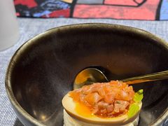 溏心蛋配蒜香羊奶奶酪-1218 GRILL 主厨