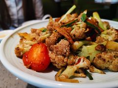 干锅有机花菜-老头儿油爆虾(星光一期店)