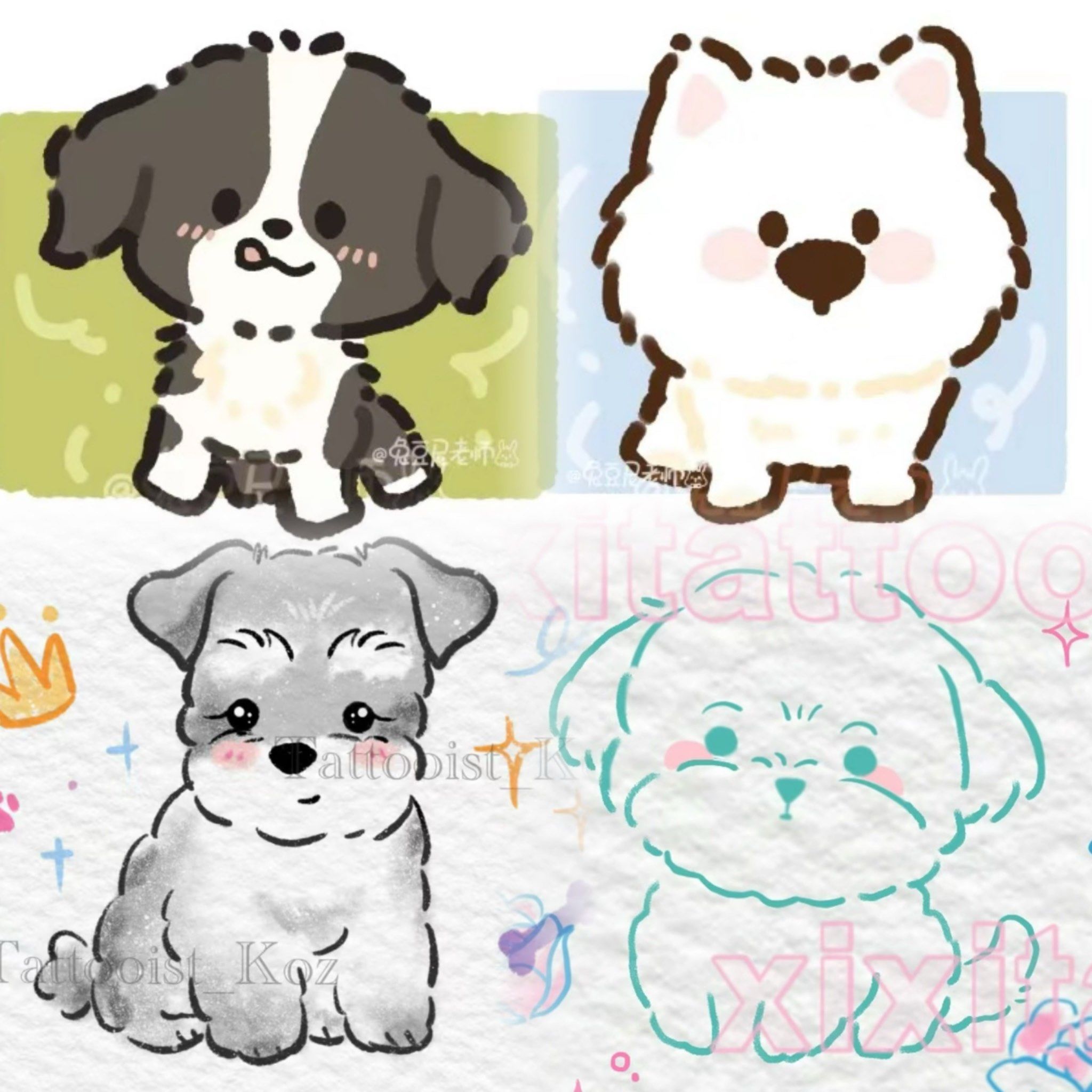 卡通狗狗头像萌