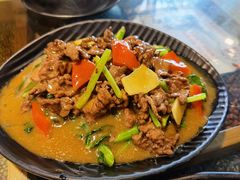 芥兰沙茶炒牛肉-潮十三潮汕砂锅粥(高新四路大都荟店)