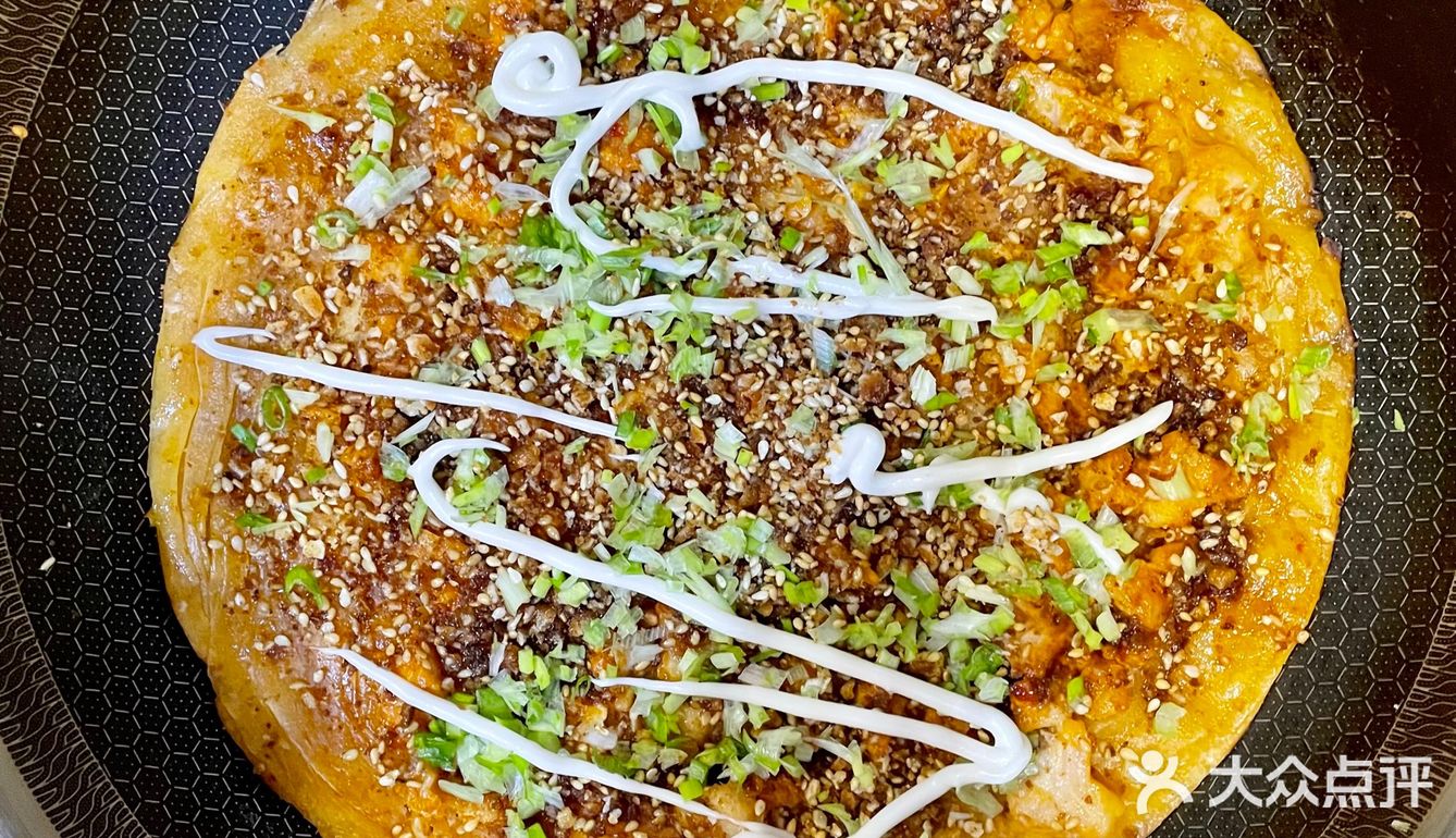 腌鸡排剩余的面糊变成披萨🍕[胜利][胜利][胜利]