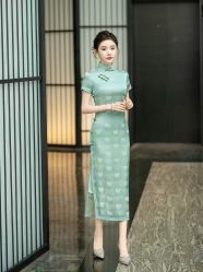 -金扣子旗袍新娘装订婚喜婆婆喜妈妈定制(宽厚里旗舰店)