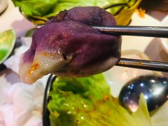 紫甘蓝锅巴馅饺子-宝源饺子(麦子店街店)