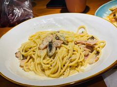 奶油蘑菇培根意面-秀儿家の小确幸花园西餐厅