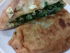 韭菜鸡蛋素馅饼-王三姑牛肉饼