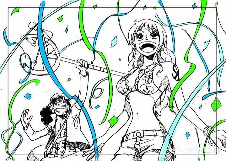 漫迷们！海贼速描插画创意之作[礼花]不一样的温馨