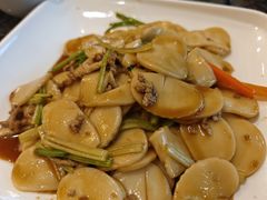 芹菜肉丝炒年糕-锦园餐厅(九龙湖开元度假村店)