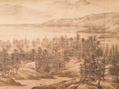 五代 董源（元）《夏景山口待渡图》-辽宁省博物馆