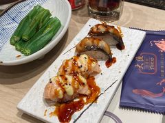 食三文鱼火炙寿司-大渔铁板烧(蛇口店)