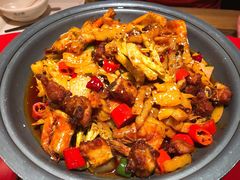 干锅排骨虾-龙少爷碳火干锅(环球中心店)