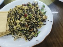 鸡蛋肉丝炒咸菜-天地家常菜