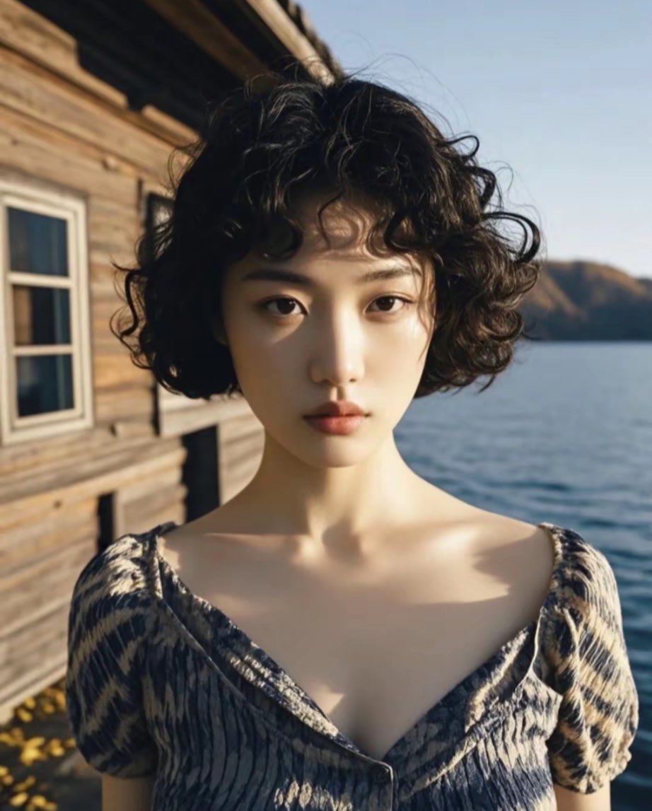 羊毛卷短发烫发